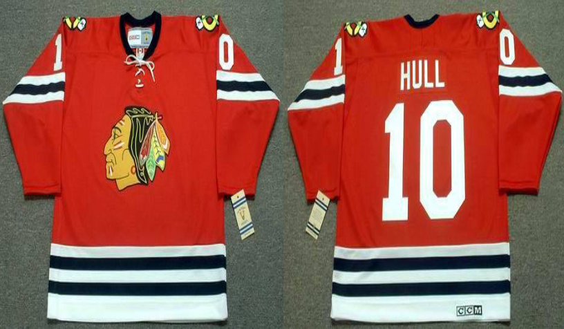 2019 Men Chicago Blackhawks 10 Hull red CCM NHL jerseys